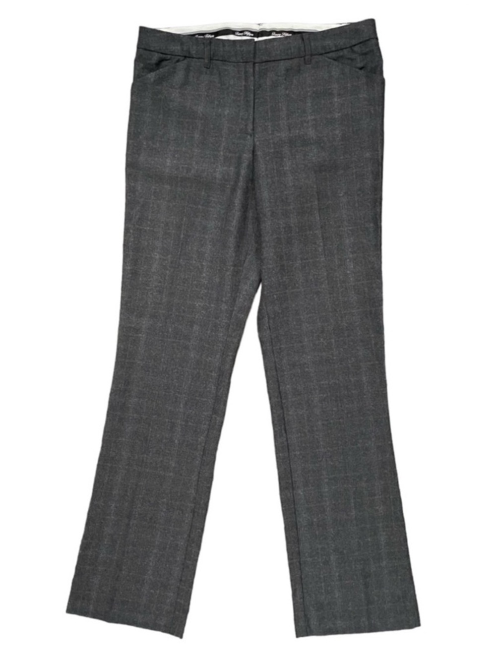 TOMMY HILFIGER Grey Plaid Wool Straight Leg Pant US 8 Medium - Picture 4 of 10